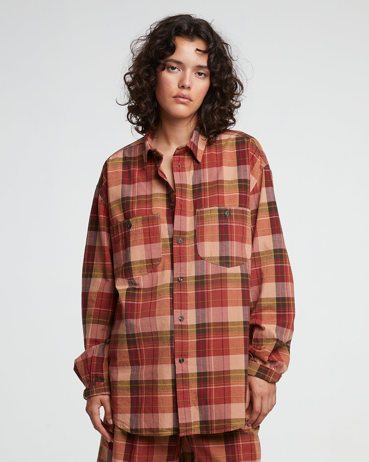 G.o.D Mechanic Shirt Voodoo Check Sienna