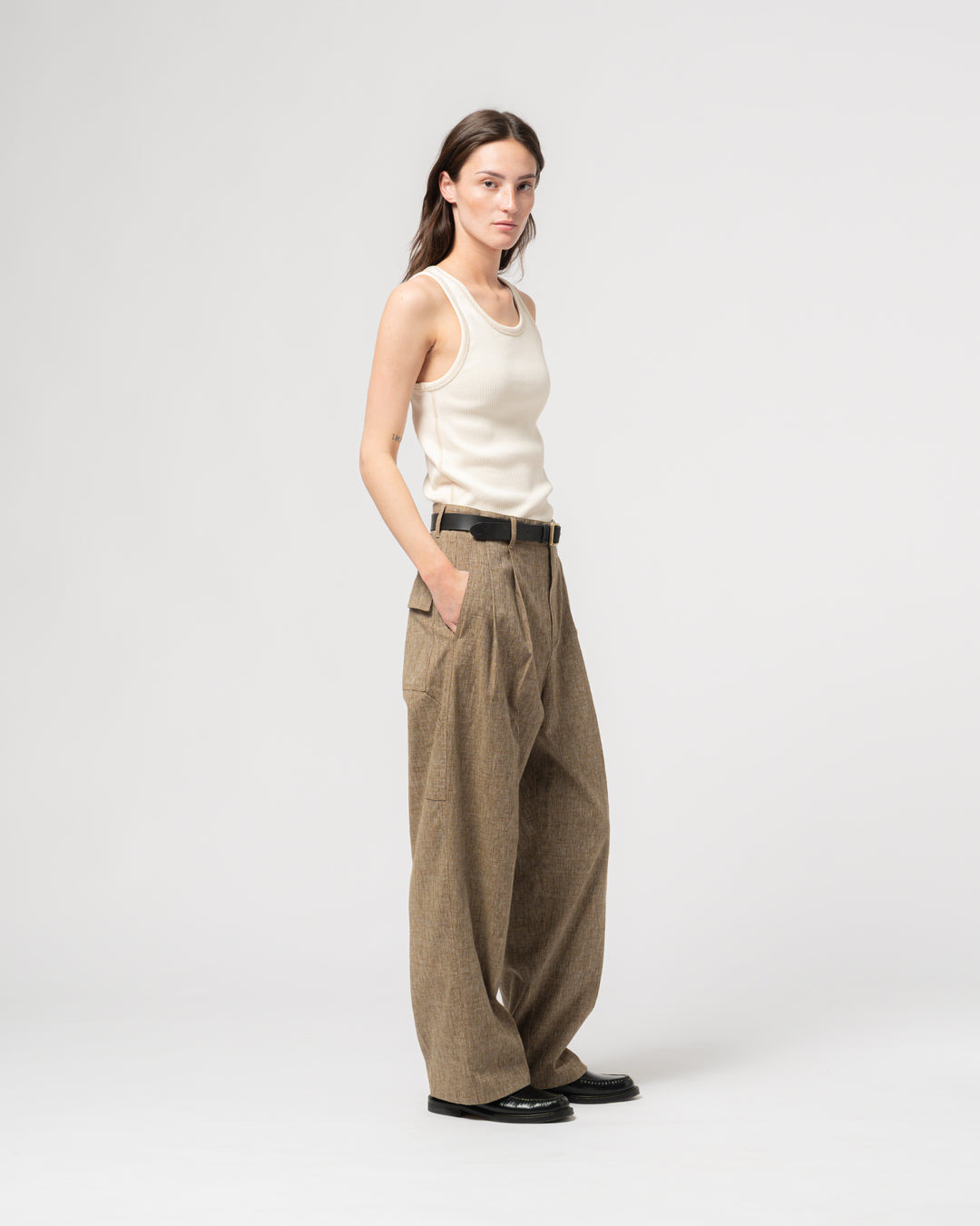 G.o.D Body Top Military Rib Ecru