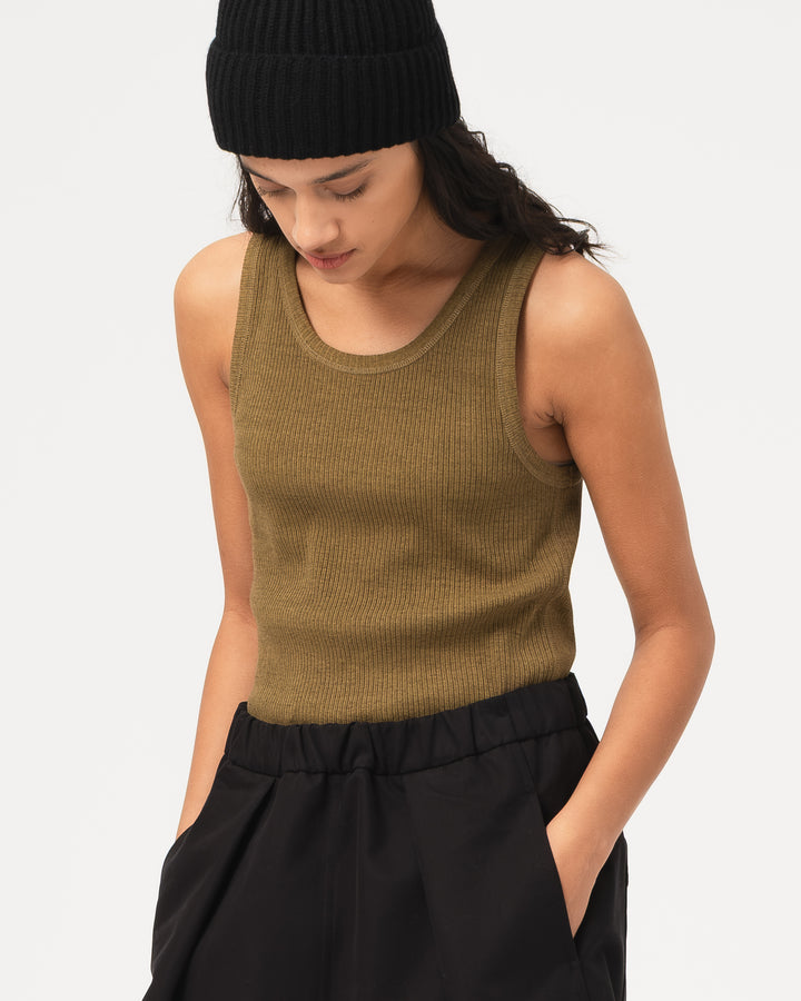 G.o.D Body Top Military Rib Jersey Olive