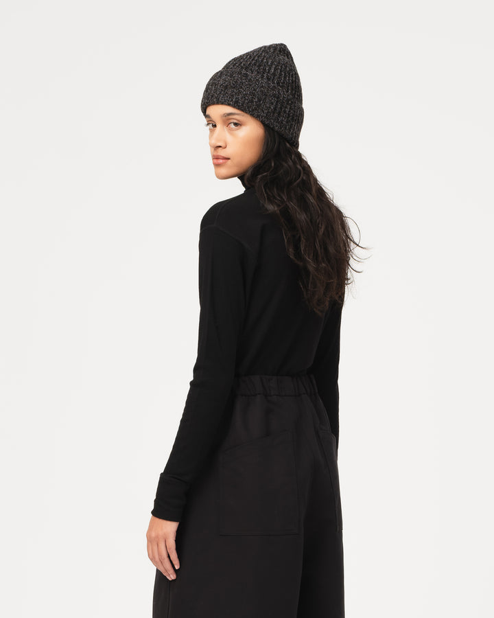 G.o.D Turtle Neck Rib Wool Black