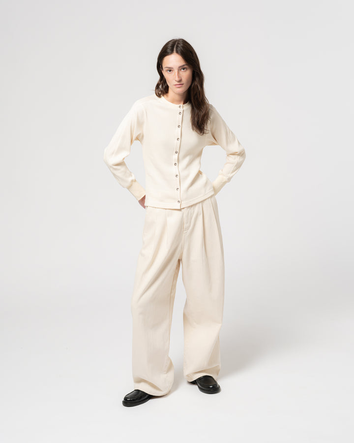 G.o.D Button Down Military Rib Ecru