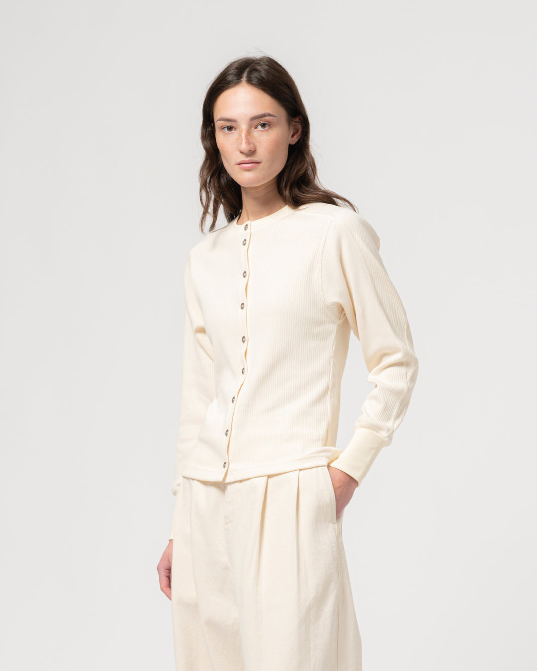 G.o.D Button Down Military Rib Ecru