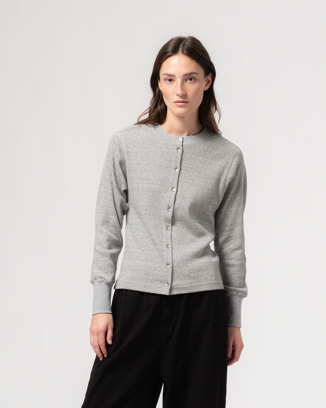 G.o.D Button Down Military Rib Grey Melange