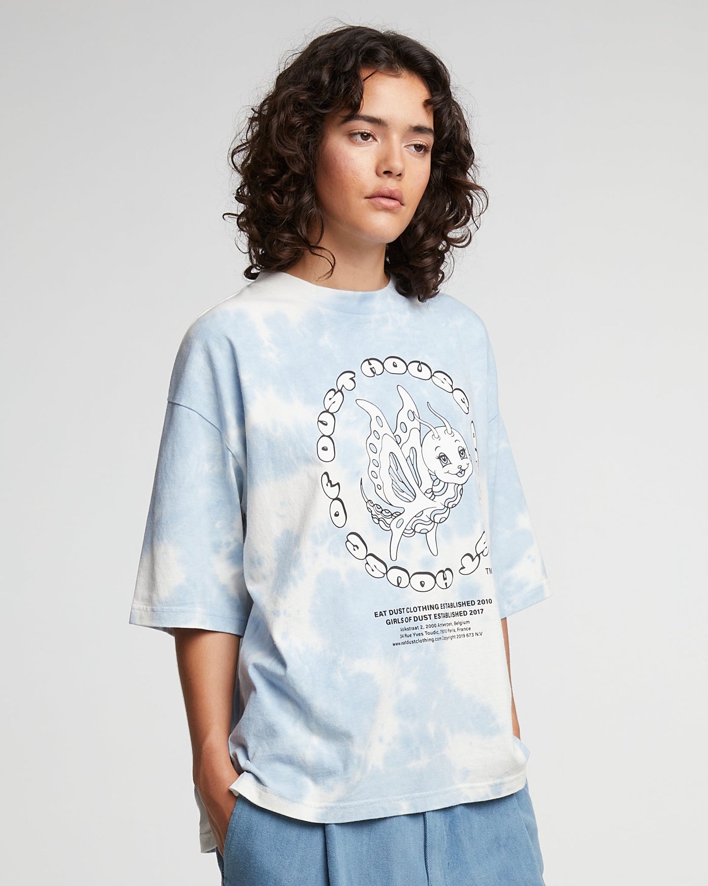 G.o.D Butterfly T Heavy Jersey Open End Milk