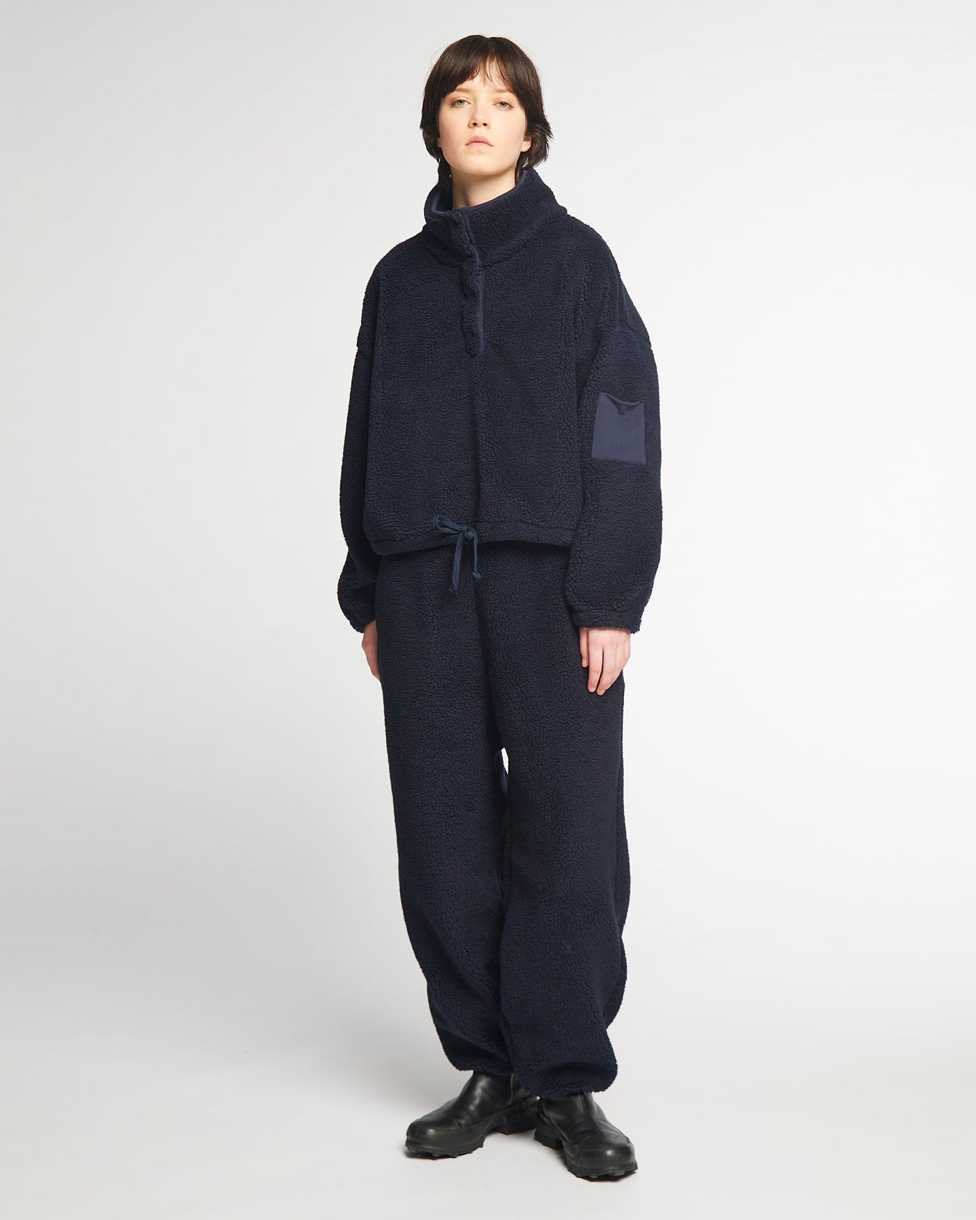 G.o.D Jamie Pants Teddy Fleece Navy