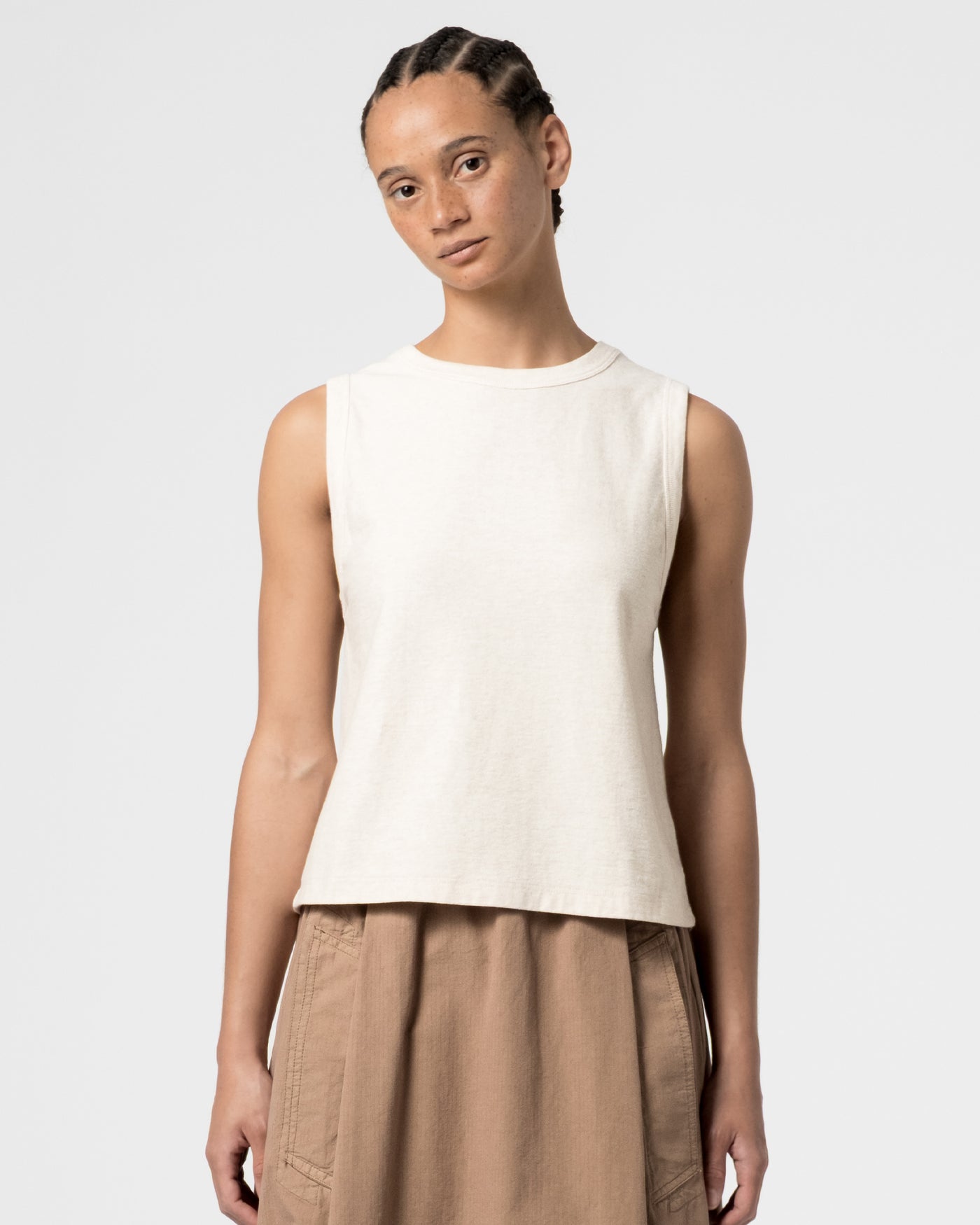G.o.D Johnny Top Cotton Melange Raffia
