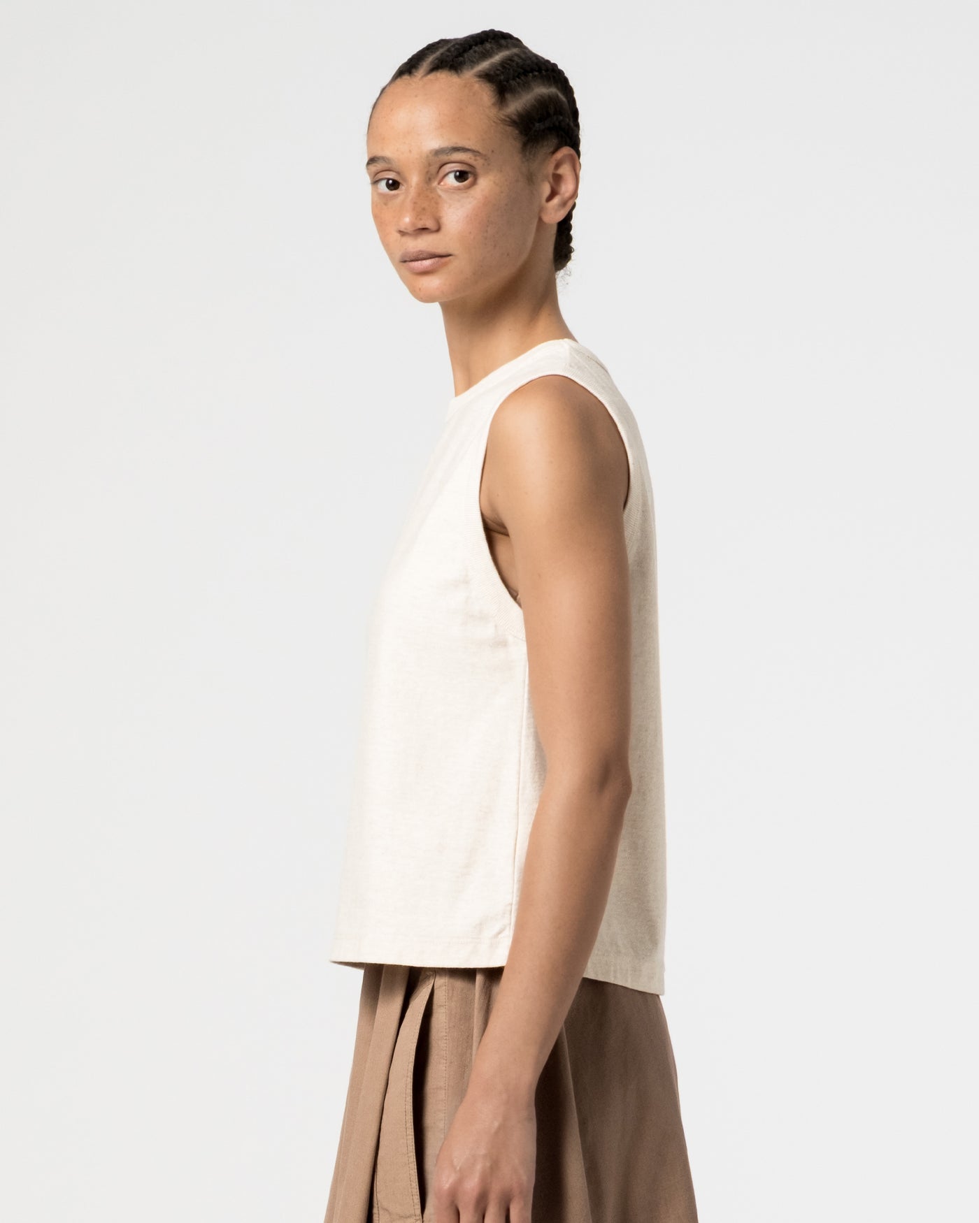 G.o.D Johnny Top Cotton Melange Raffia