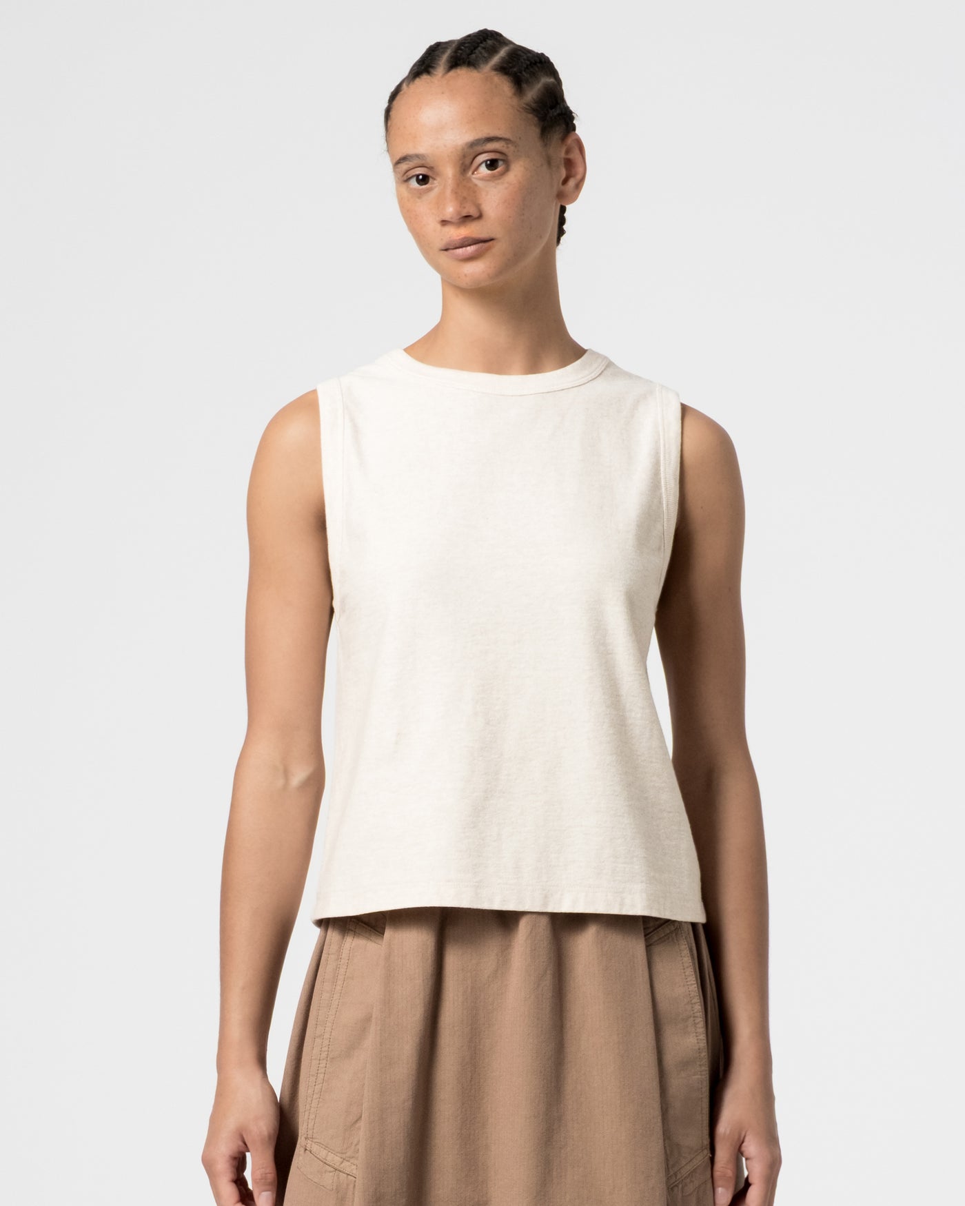 G.o.D Johnny Top Cotton Melange Raffia