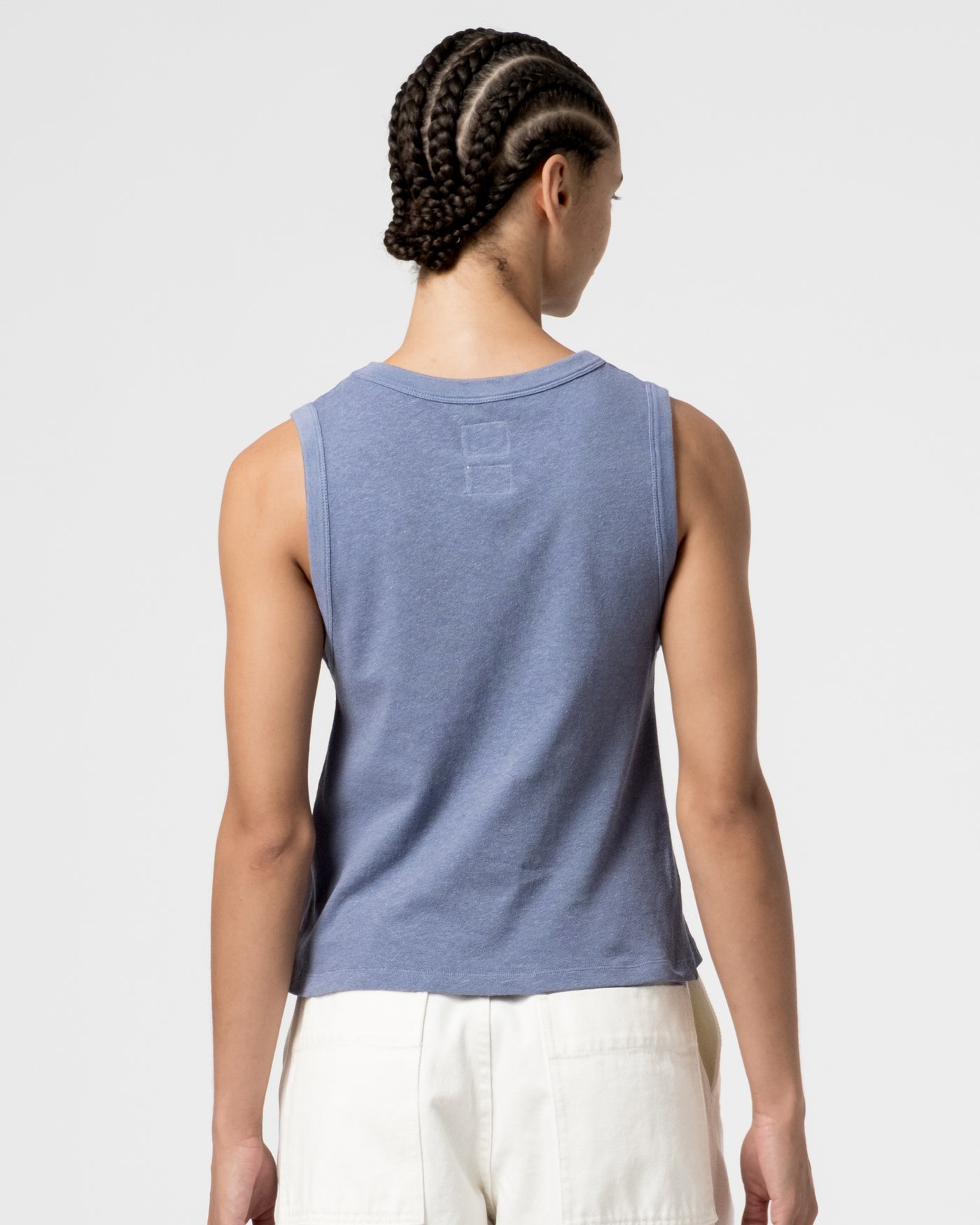 G.o.D Johnny Top Cotton Hemp Riviera Blue