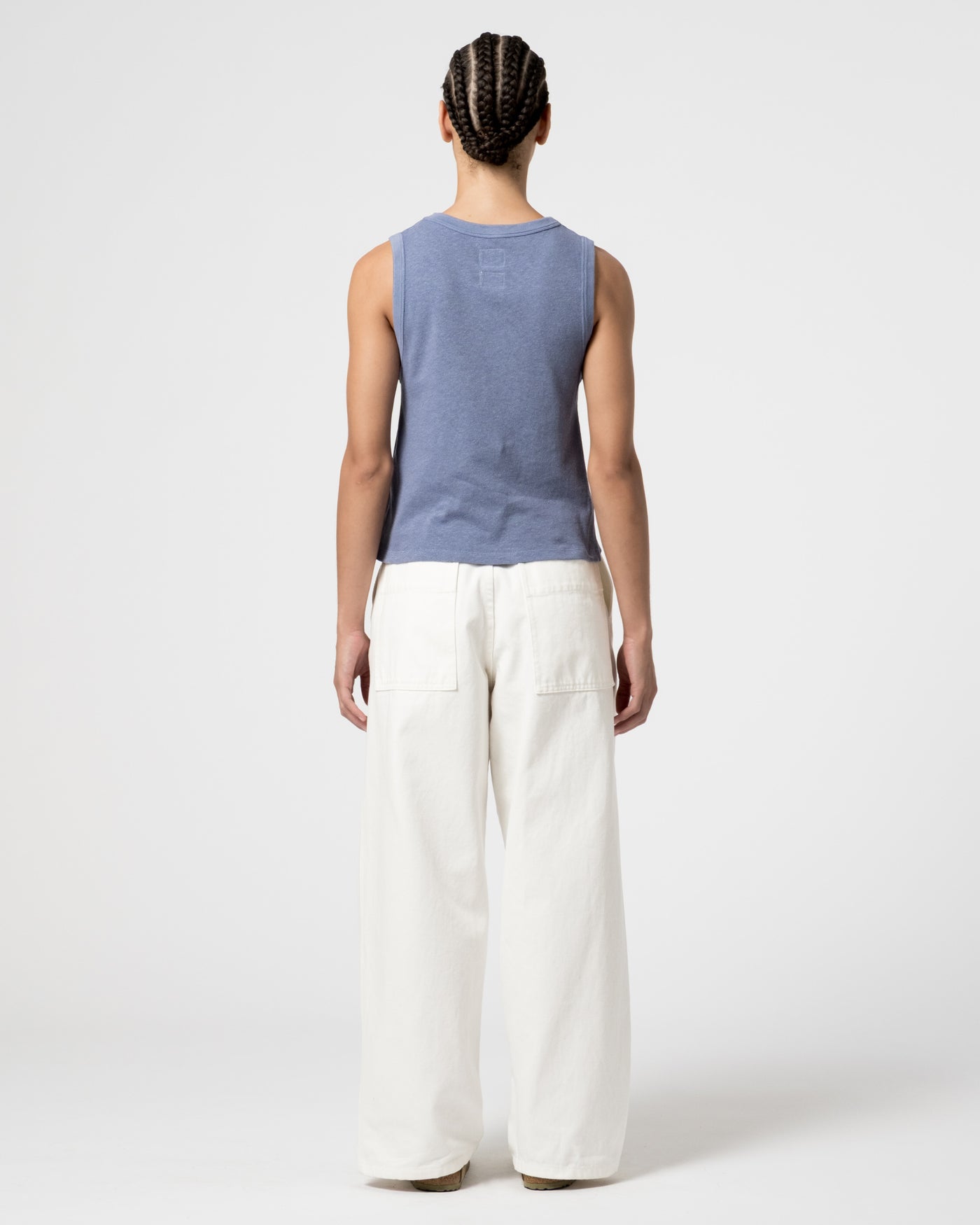 G.o.D Johnny Top Cotton Hemp Riviera Blue