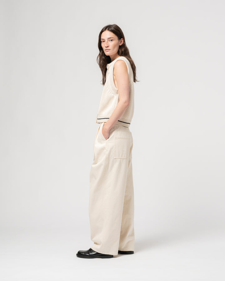 G.o.D Ivy Vest Cotton Knit Ecru