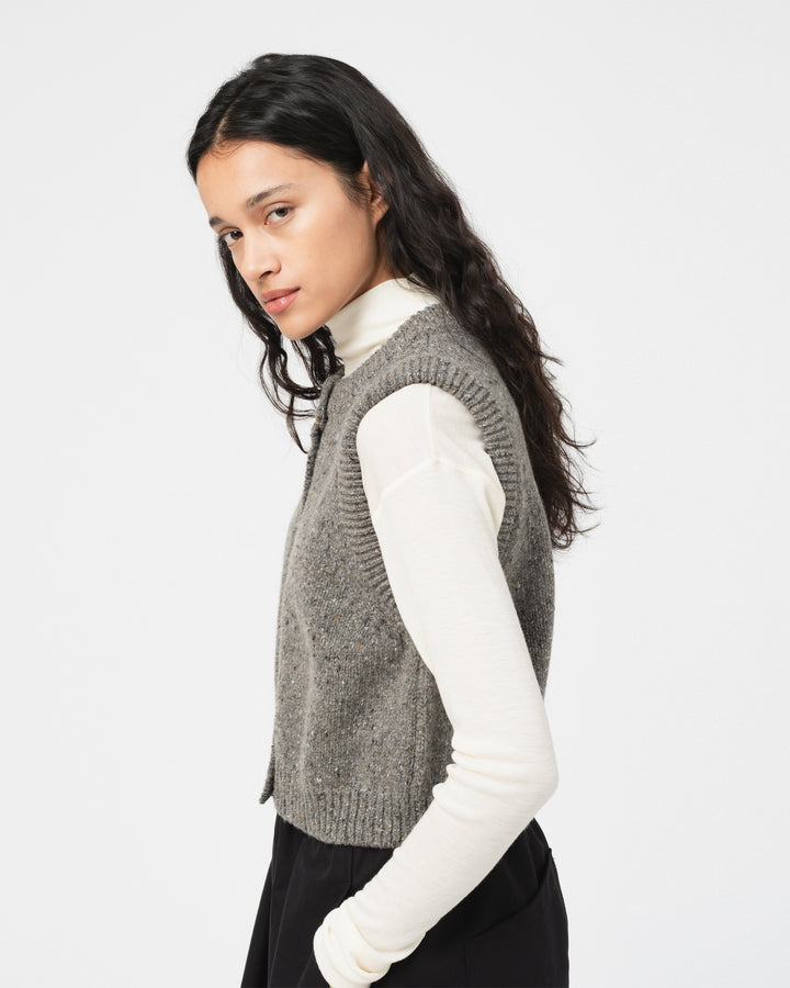 G.o.D Welsh Vest Neppy Wool Drizzle