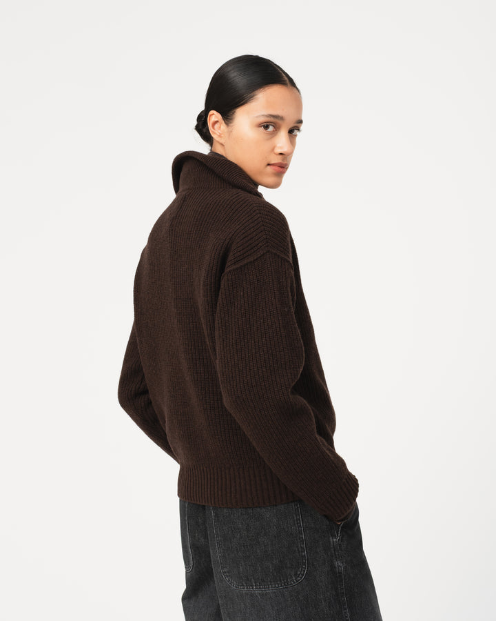 G.o.D Fly Deck Sweater Delta Yarn Chocolate