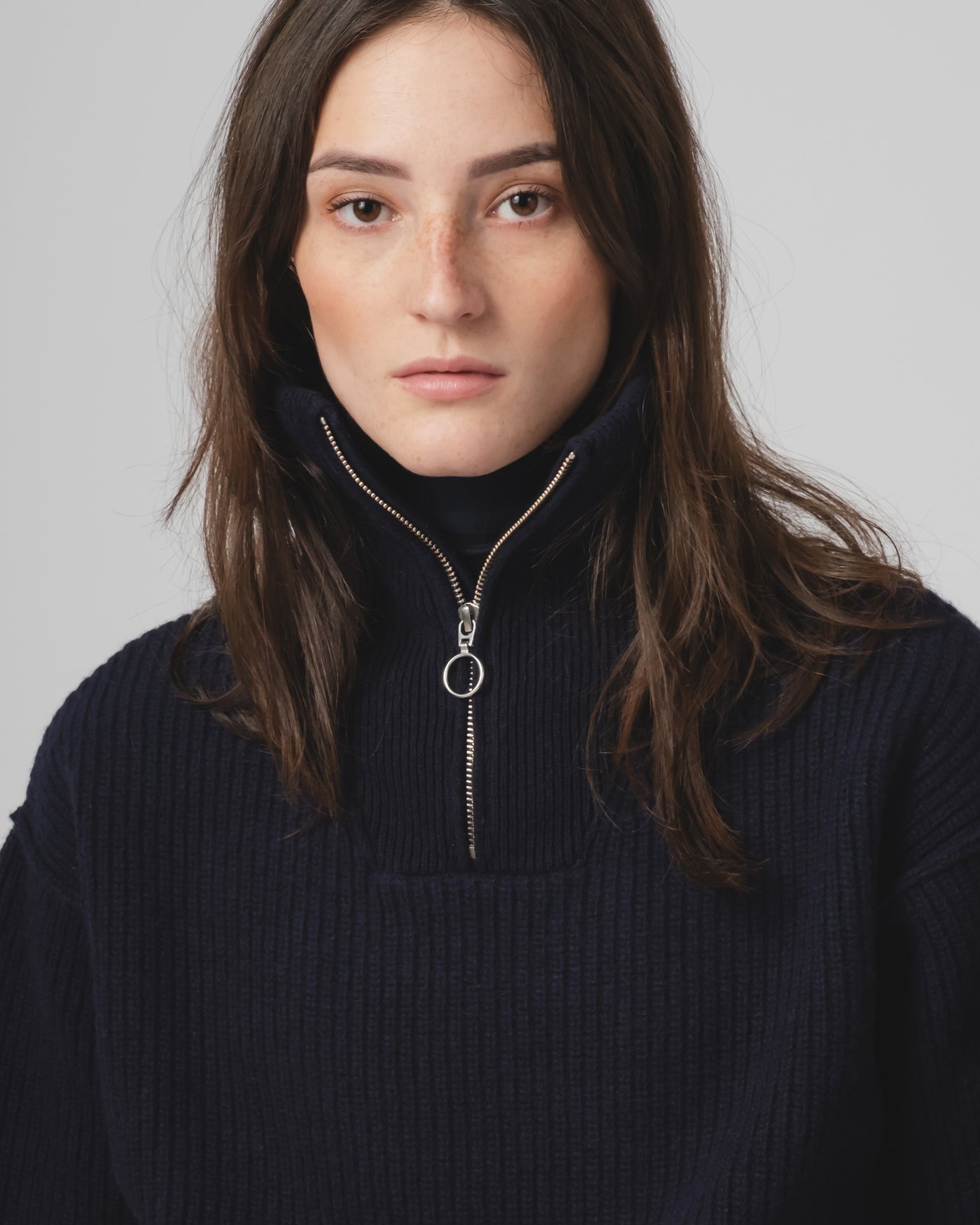 G.o.D Fly Deck Sweater Yarn Delta Navy