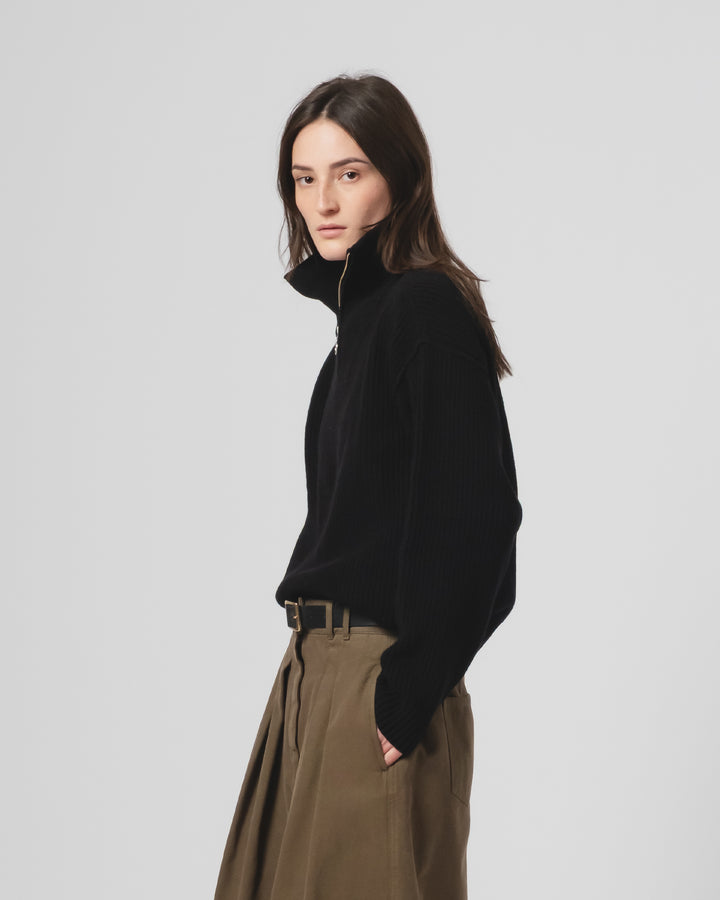 G.o.D Fly Deck Sweater Yarn Delta Black