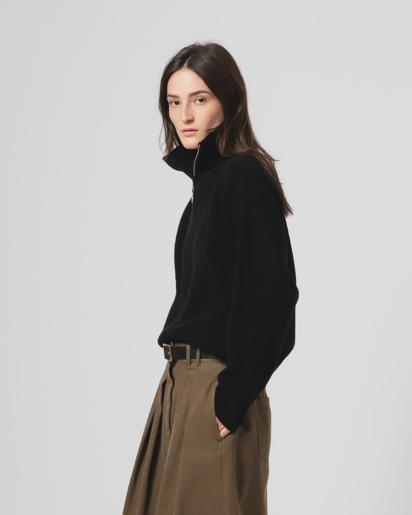 G.o.D Fly Deck Sweater Yarn Delta Black