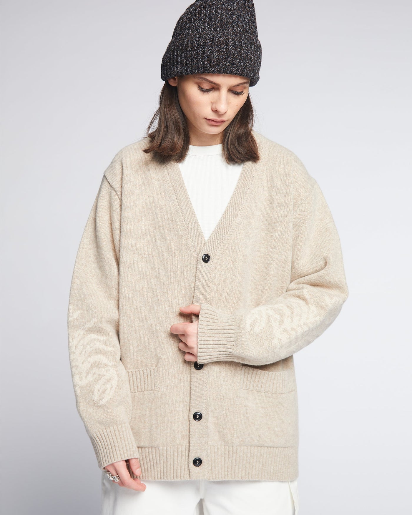 G.o.D Scorpio Cardigan Delta Oatmeal