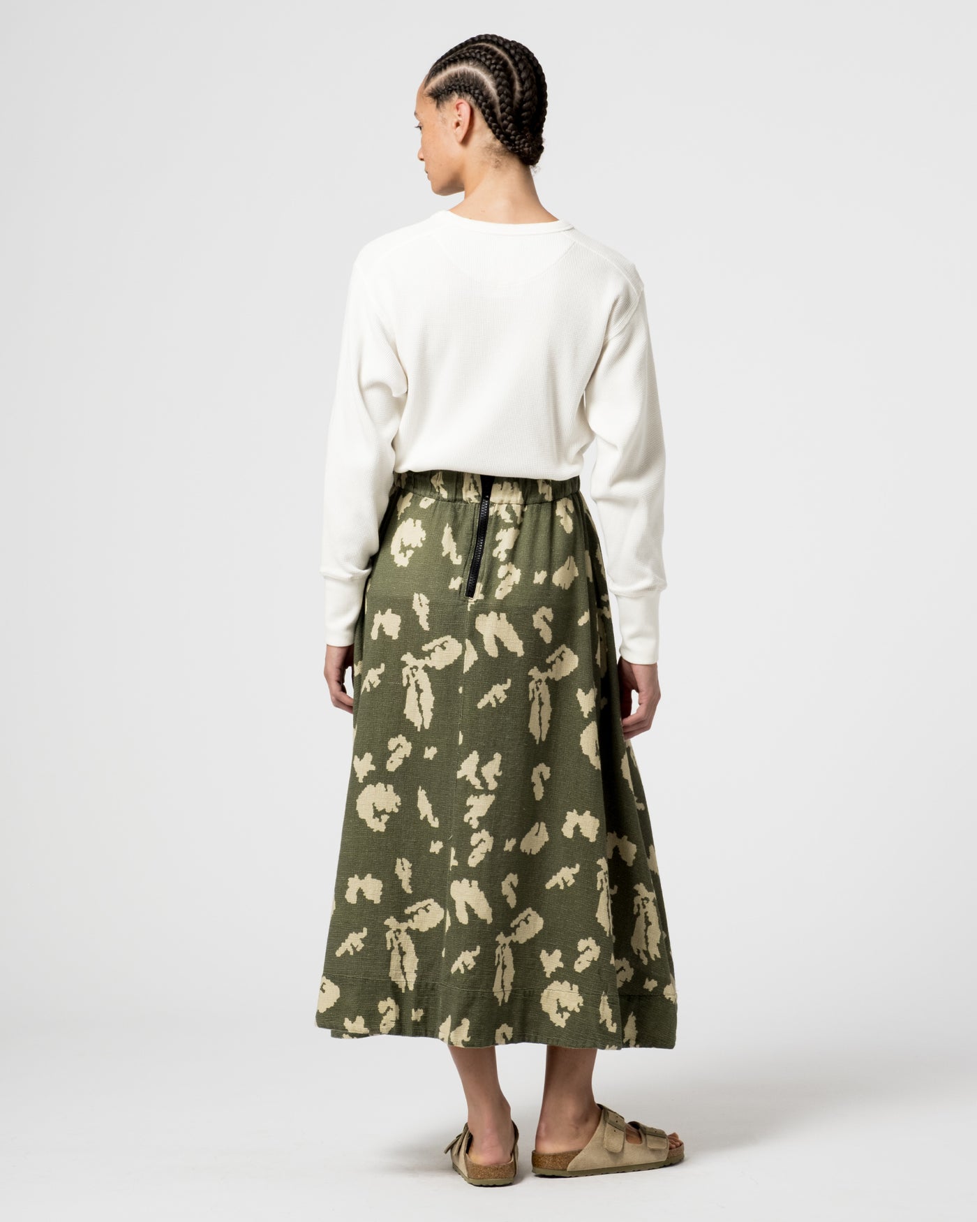 G.o.D Meadow Skirt Cloud Camo Mesh Light Green/Off White