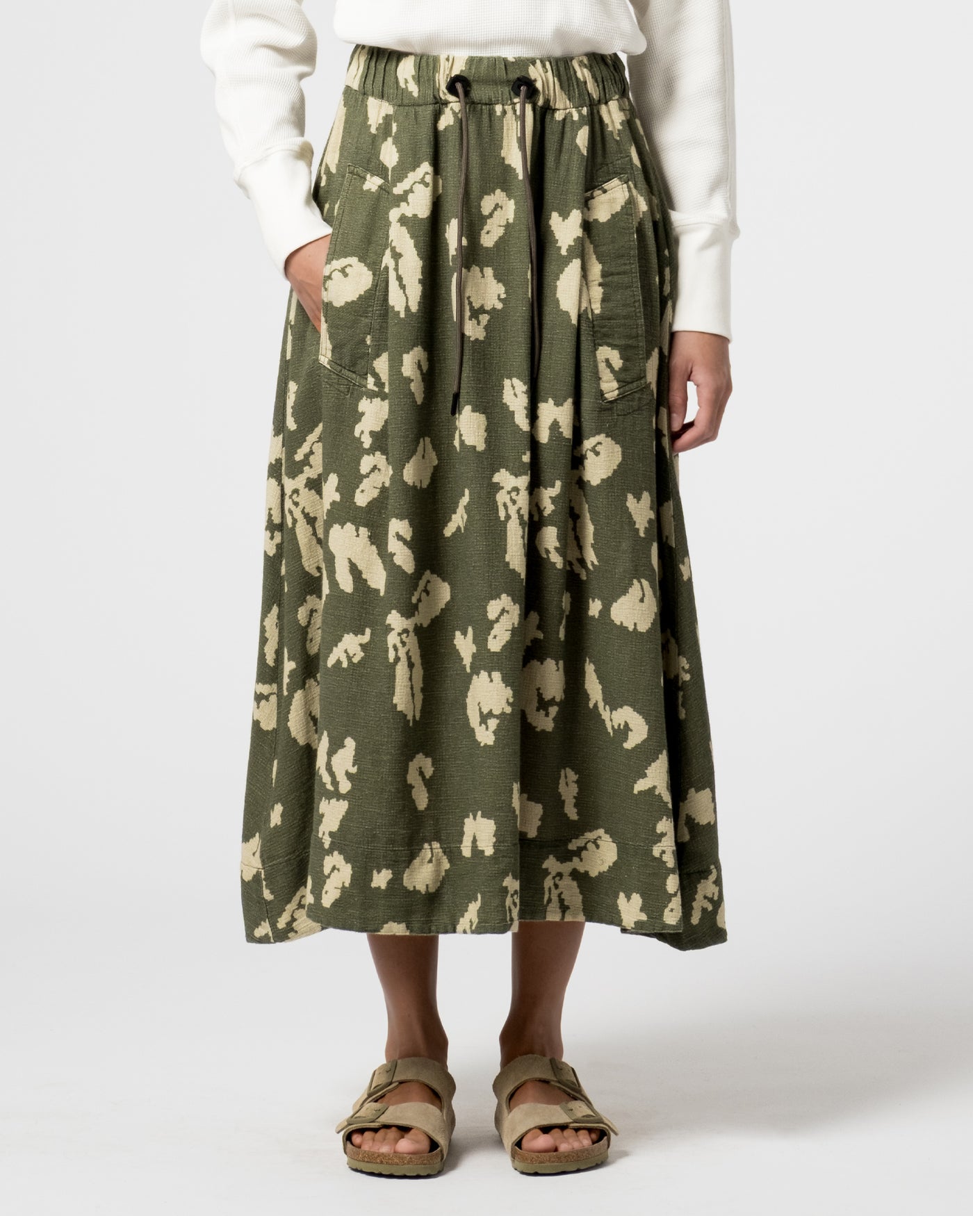 G.o.D Meadow Skirt Cloud Camo Mesh Light Green/Off White