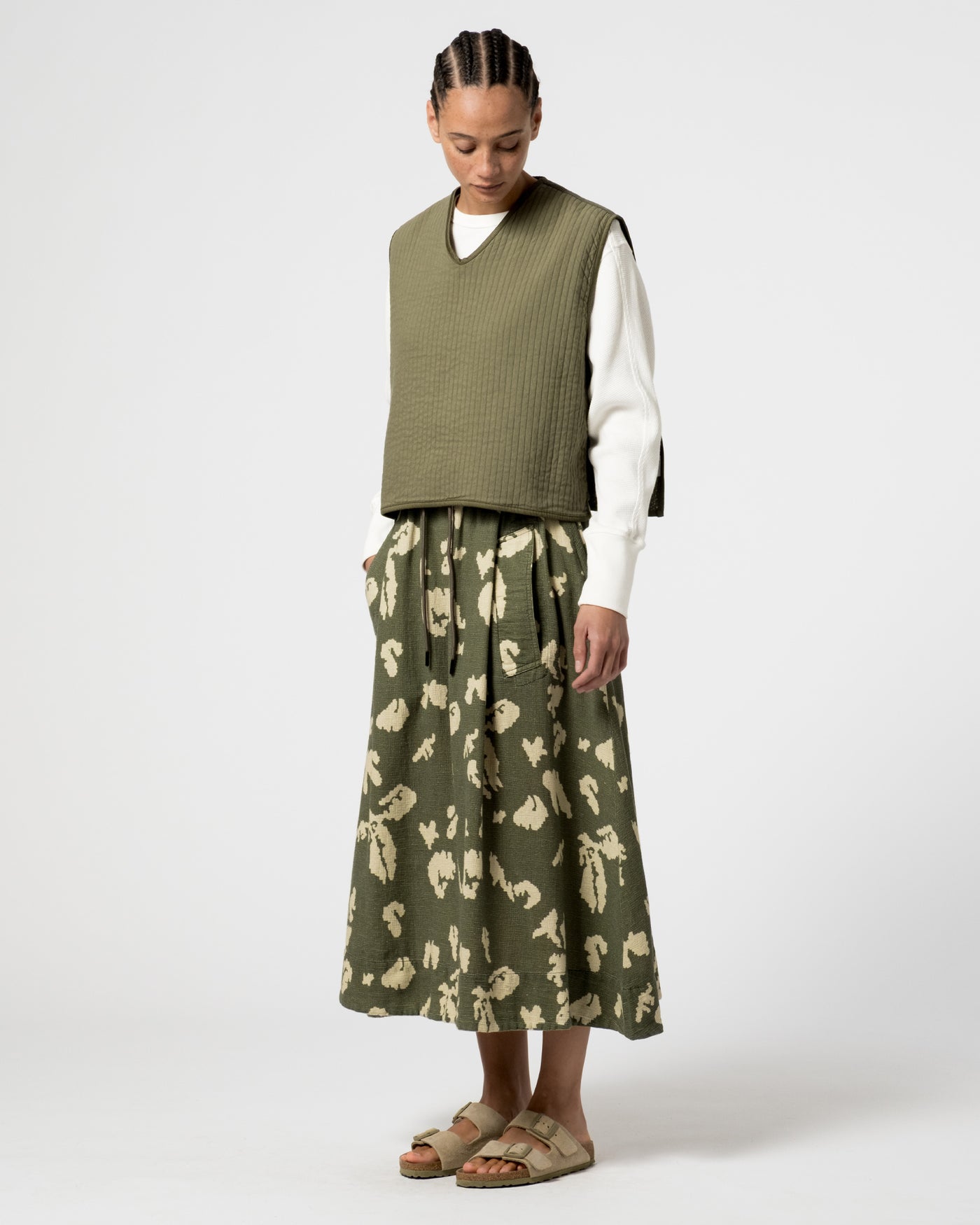 G.o.D Meadow Skirt Cloud Camo Mesh Light Green/Off White