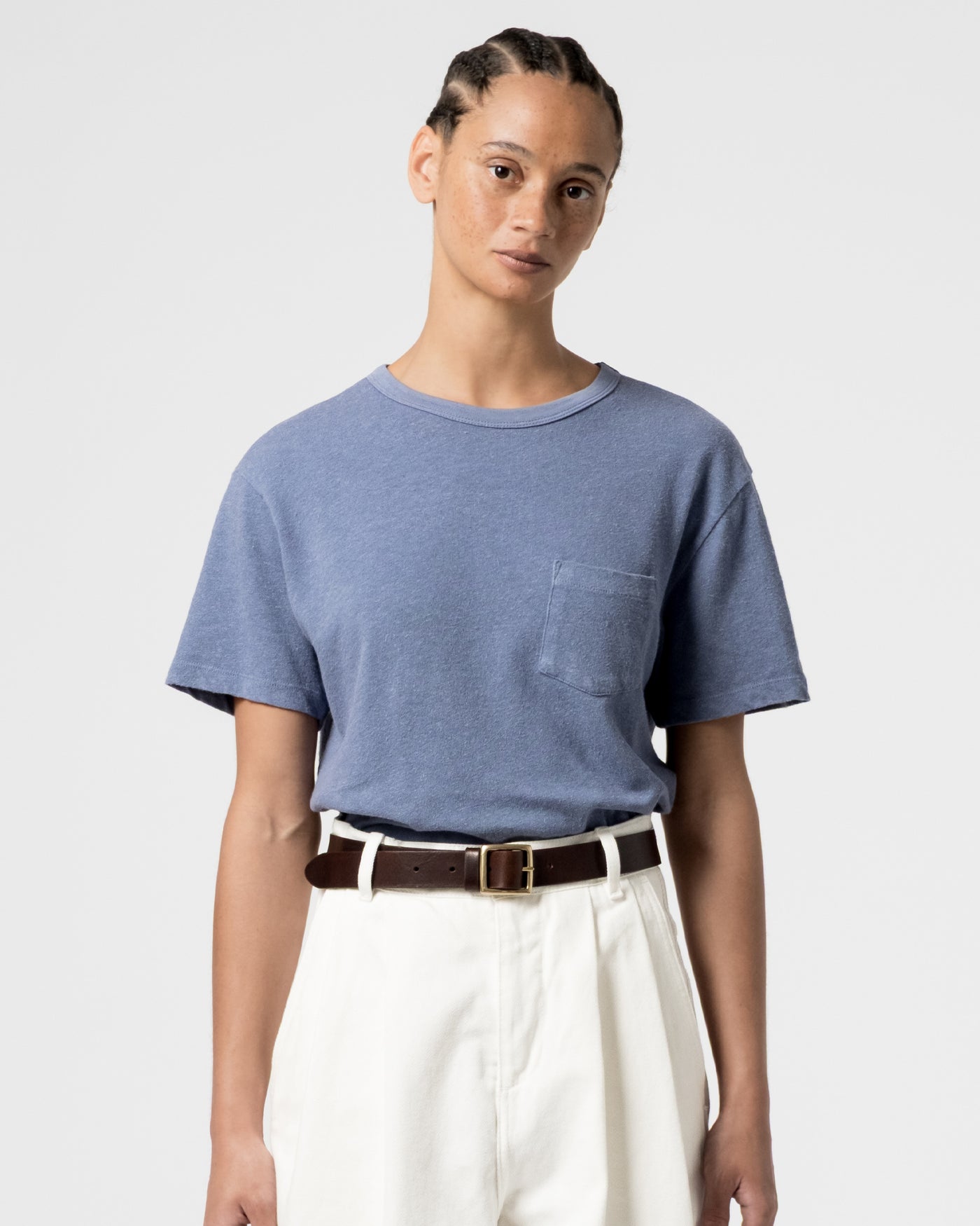 G.o.D Pocket T Cotton Hemp Riviera Blue