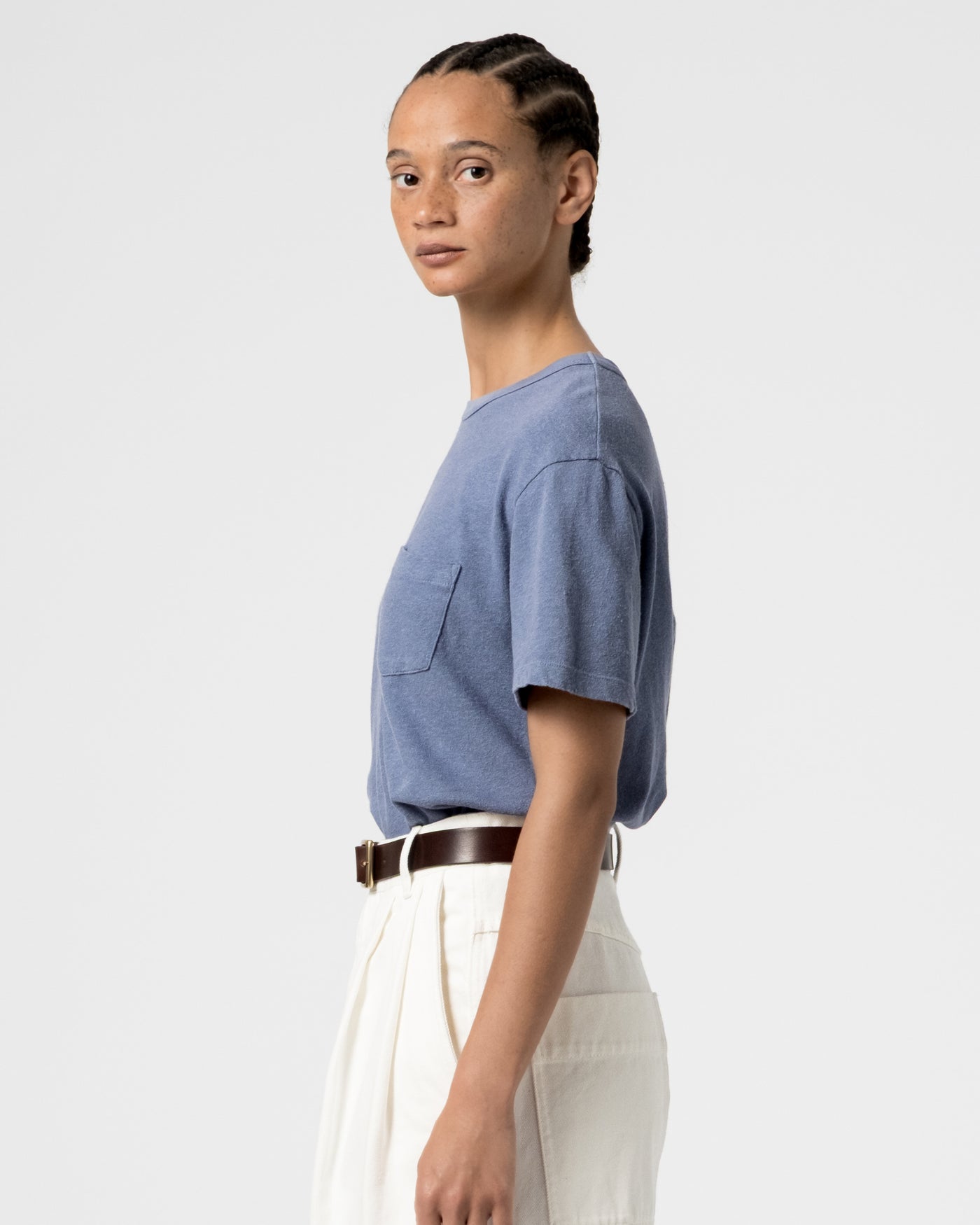 G.o.D Pocket T Cotton Hemp Riviera Blue