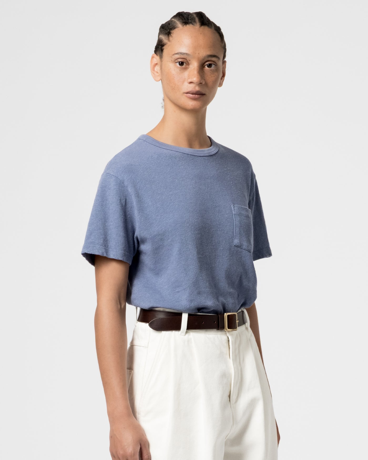 G.o.D Pocket T Cotton Hemp Riviera Blue
