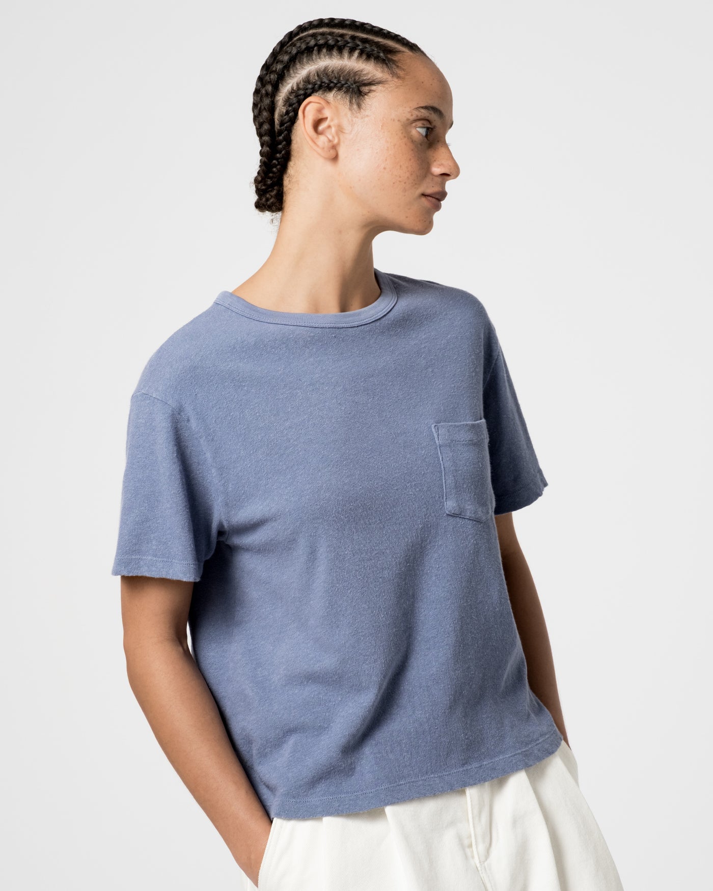 G.o.D Pocket T Cotton Hemp Riviera Blue