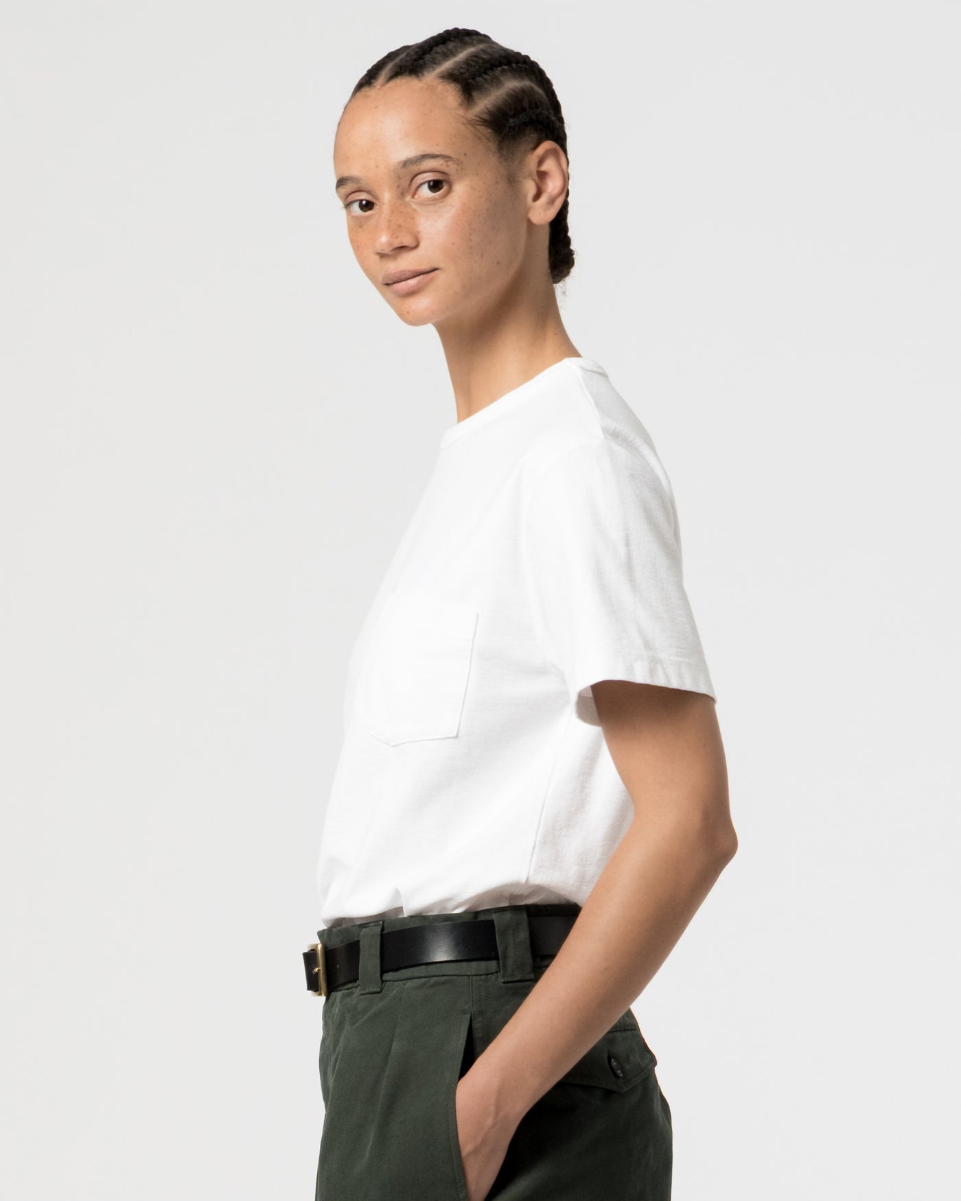G.o.D Pocket T Organic Open End Jersey White