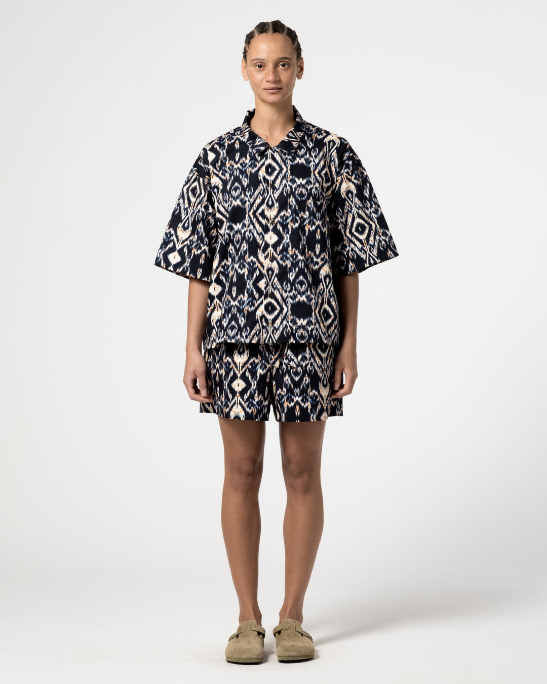 Summer Pyjama Ikat Cotton Indigo