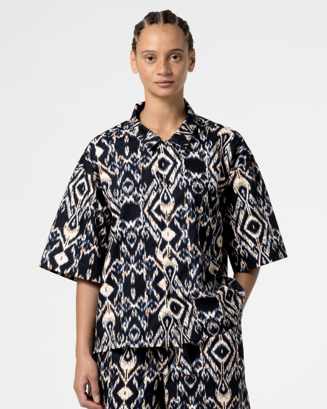Summer Pyjama Ikat Cotton Indigo