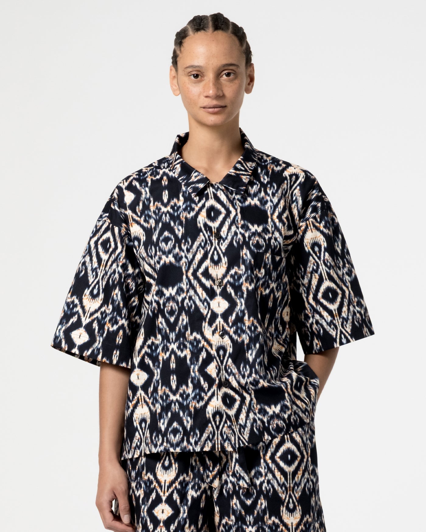 Summer Pyjama Ikat Cotton Indigo