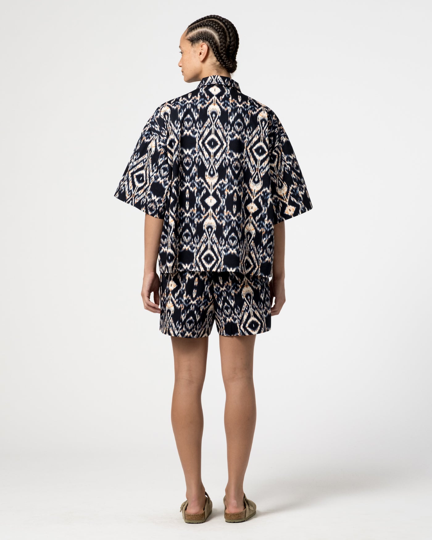Summer Pyjama Ikat Cotton Indigo