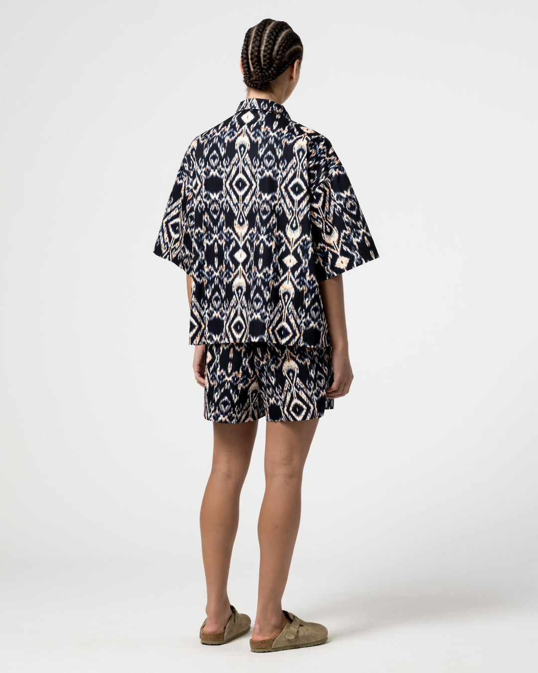 Summer Pyjama Ikat Cotton Indigo