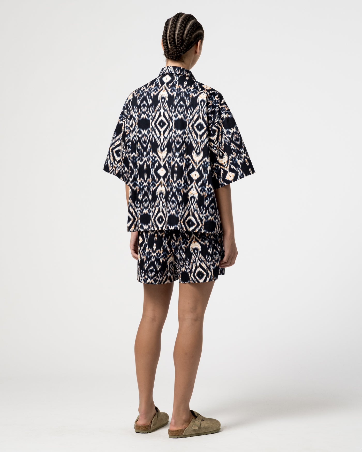Summer Pyjama Ikat Cotton Indigo