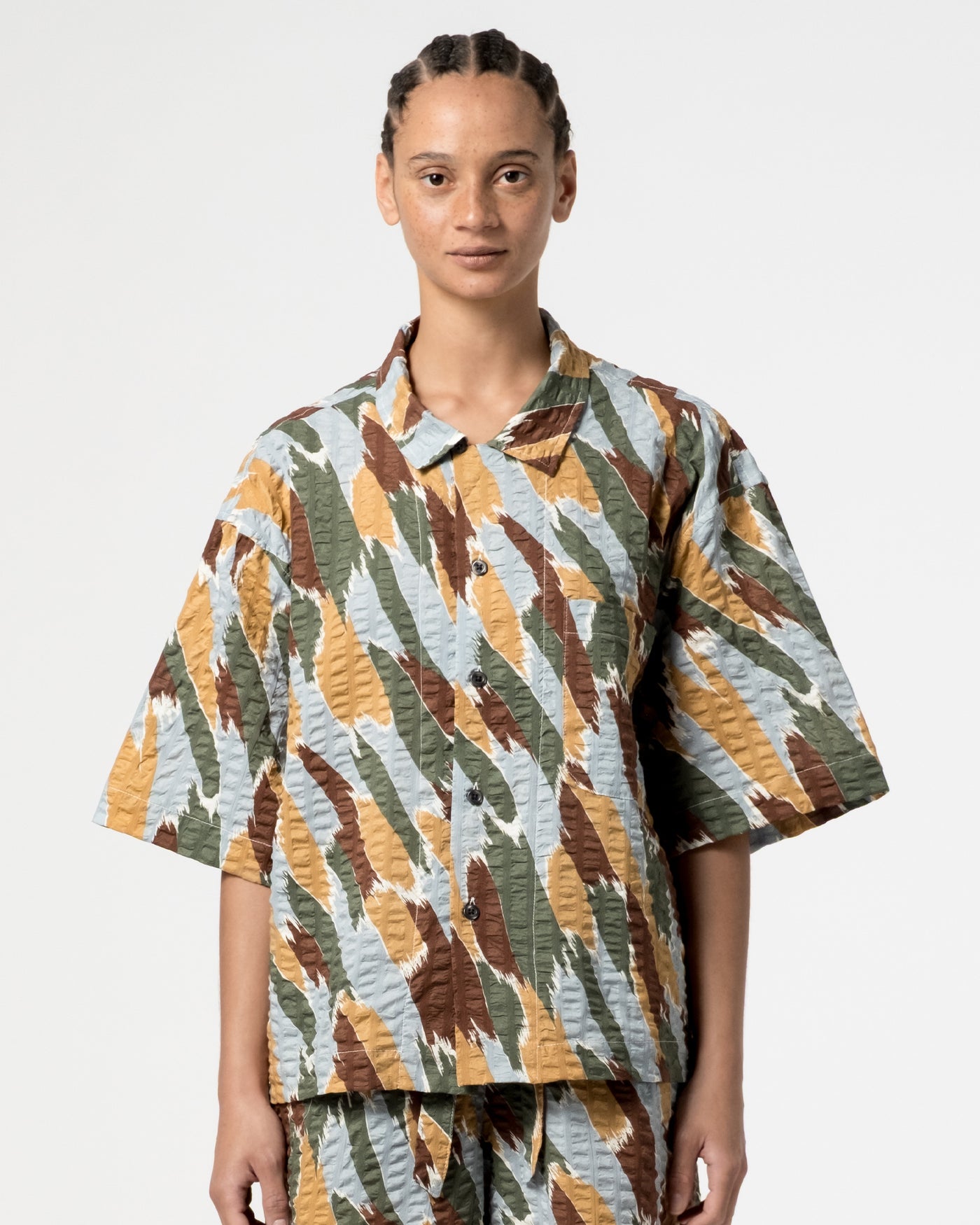 Summer Pyjama Brush Print Multicolor