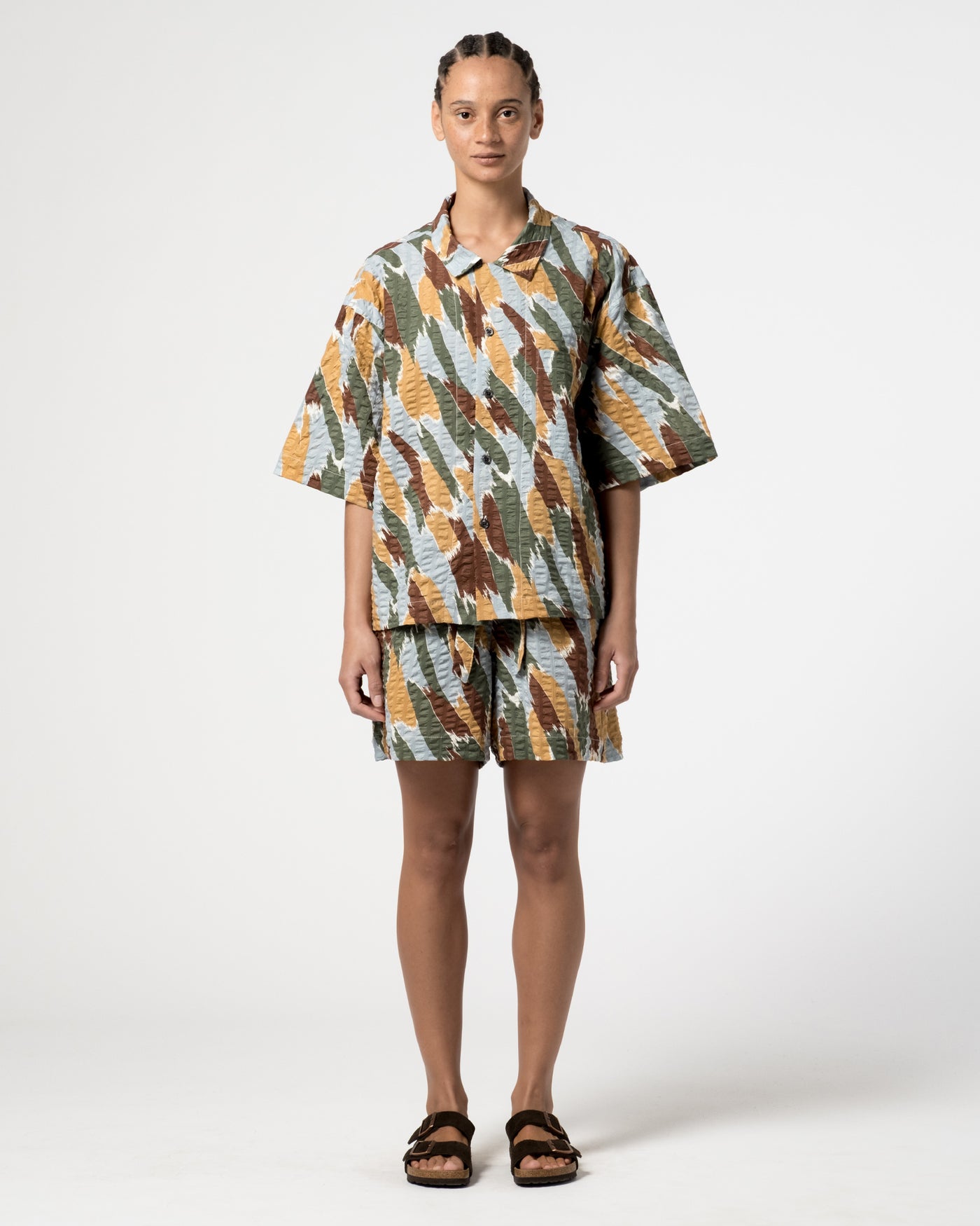 Summer Pyjama Brush Print Multicolor