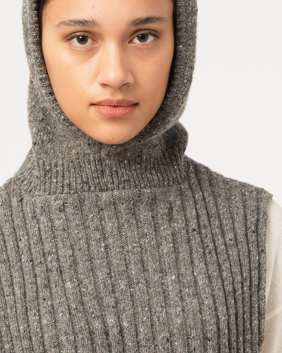 G.o.D Channel Hood Neppy Wool Drizzle