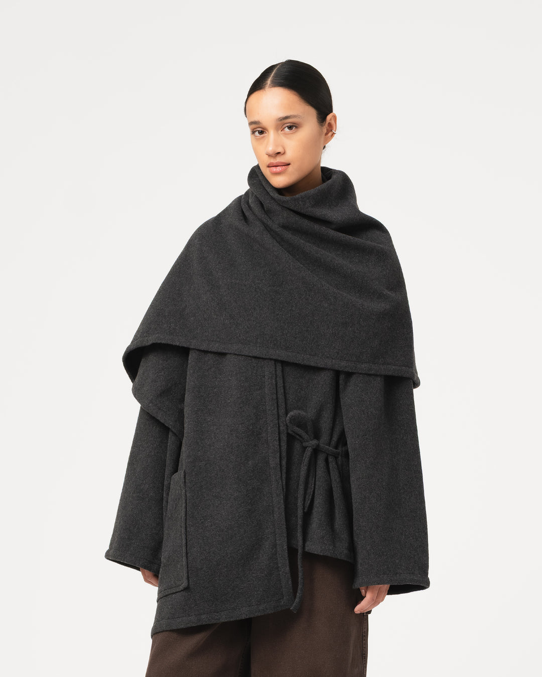 G.o.D Blanket Scarf Pachuca Wool Grey Melange