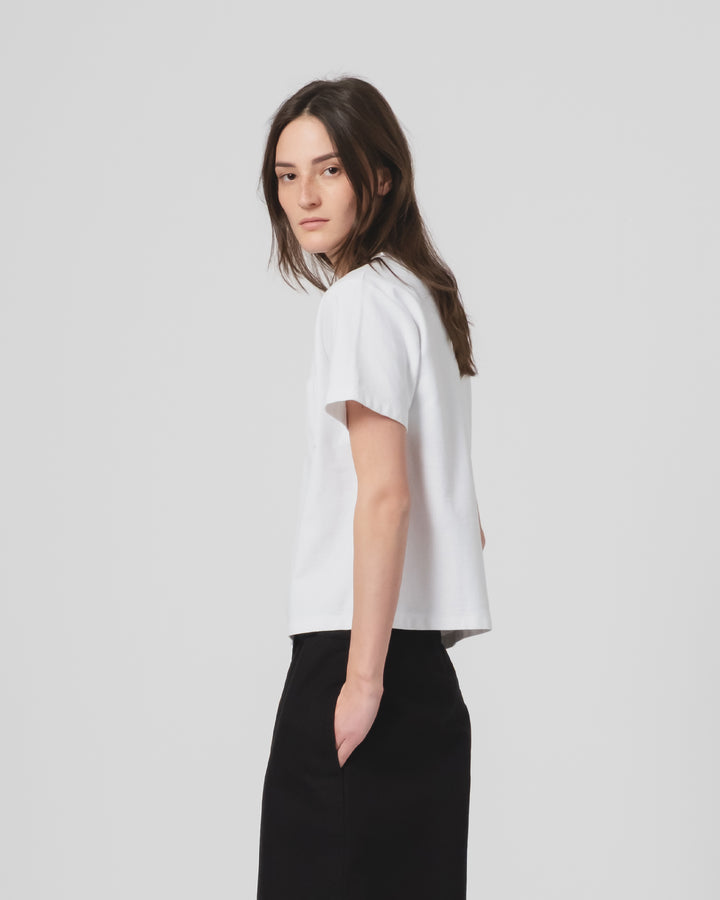 GoD ポケットTシャツ オーガニック オープンエンド ジャージー ホワイト