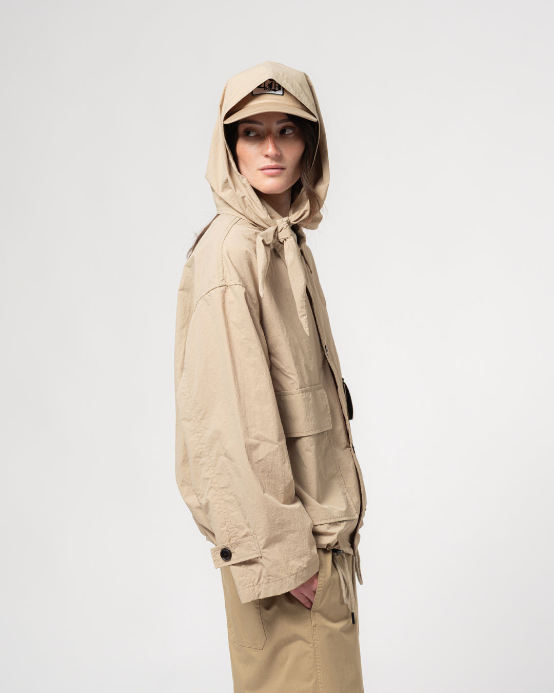 Jackie Scarf Fuji Nylon Oyster