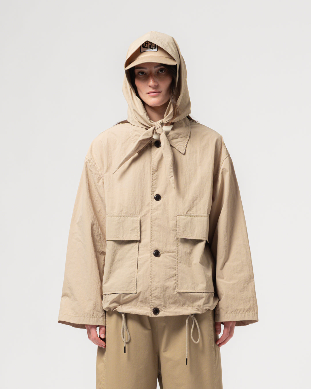 Jackie Scarf Fuji Nylon Oyster