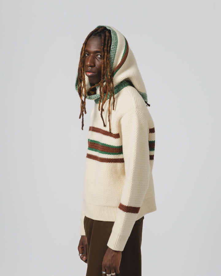 カシミア五本撚りオフホワイトマントゥーラースカーフ