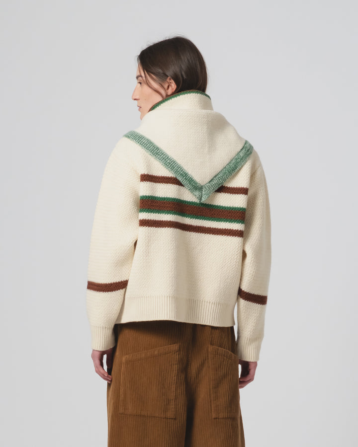 カシミア五本撚りオフホワイトマントゥーラースカーフ