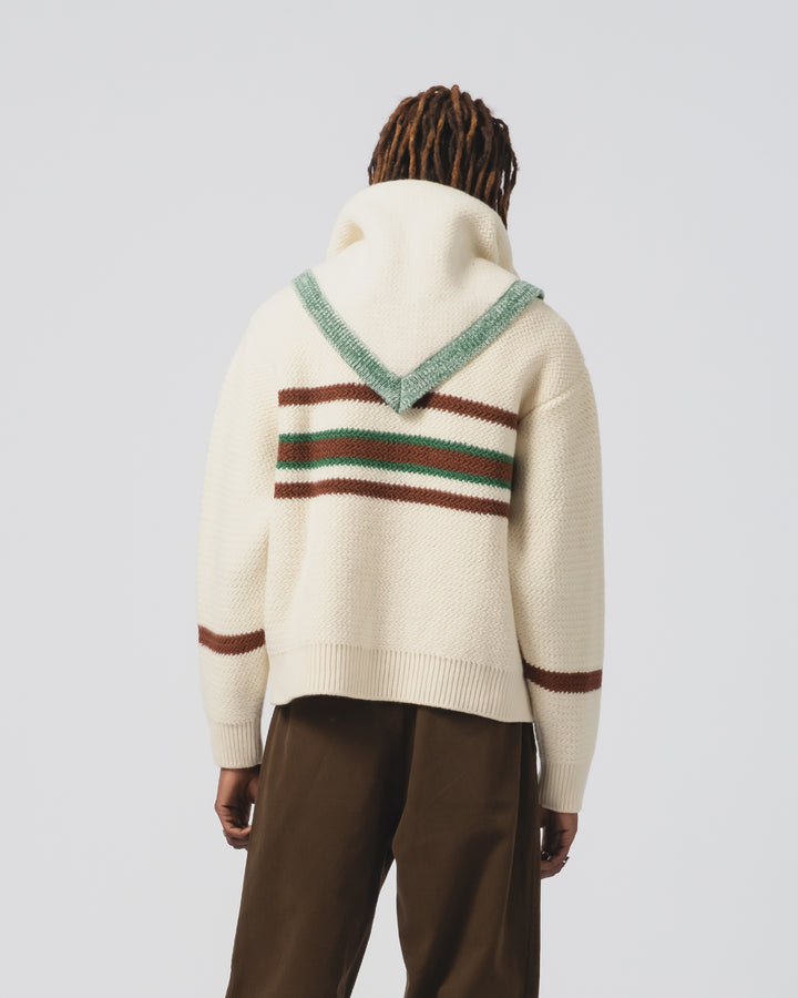 カシミア五本撚りオフホワイトマントゥーラースカーフ