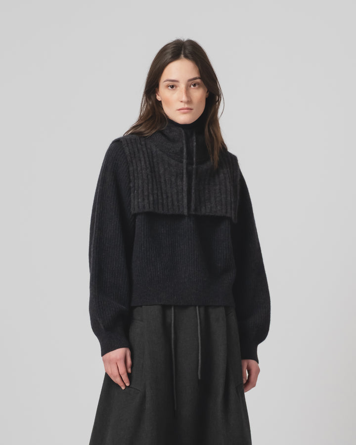 Aphrodite Hood Baby Alpaca Asphalt