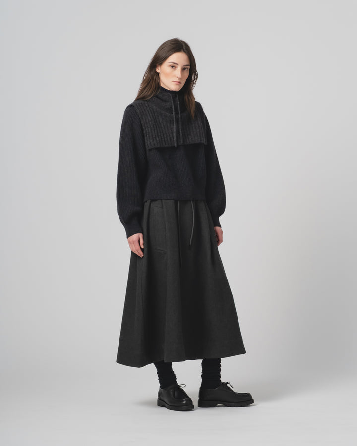 Aphrodite Hood Baby Alpaca Asphalt