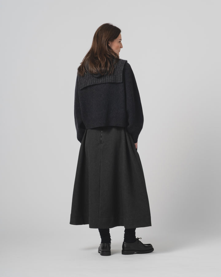 Aphrodite Hood Baby Alpaca Asphalt