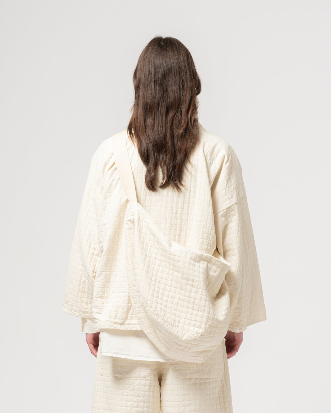 Moon Bag Sashiko Cotton Wheat