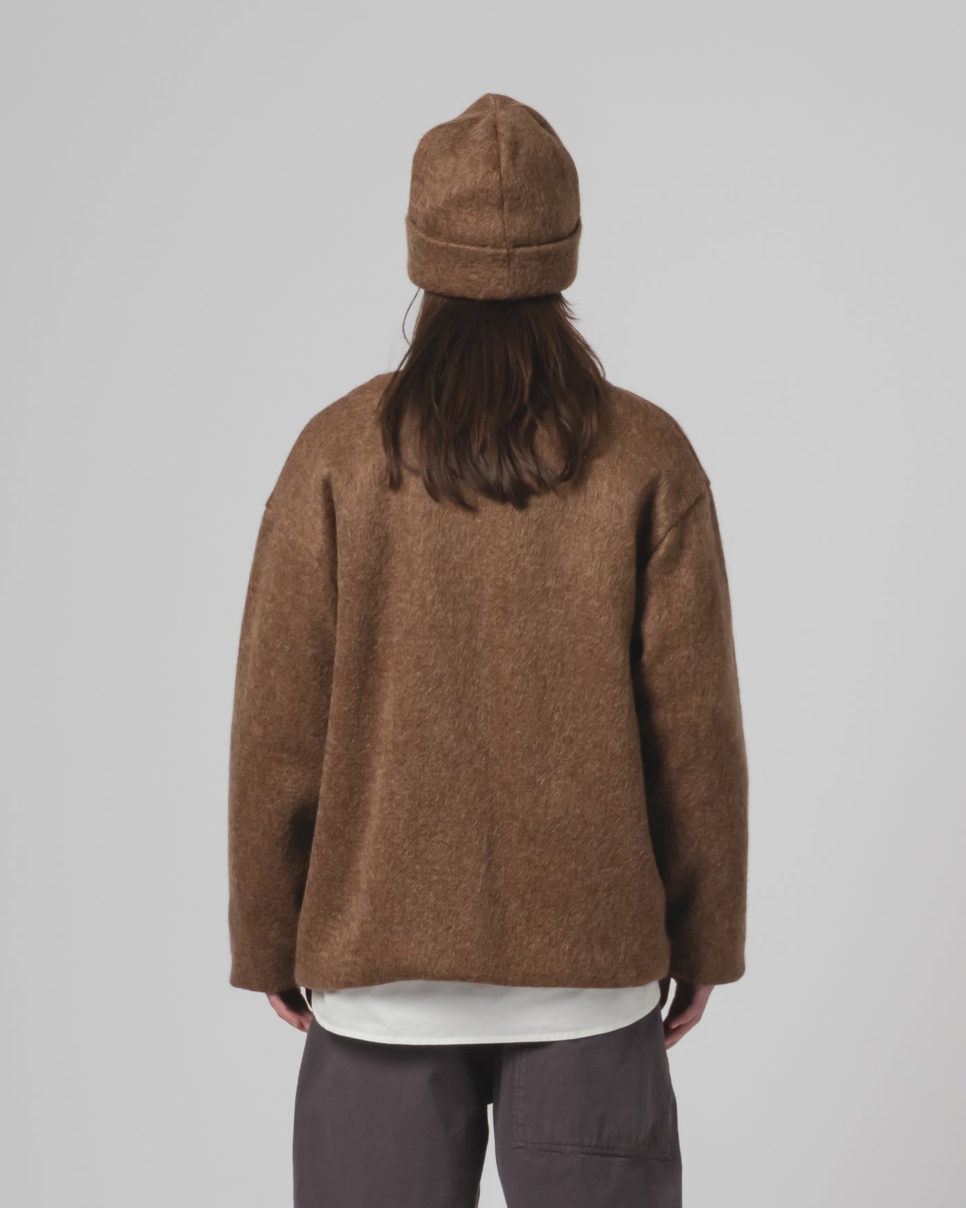 Skully Hat Mohair Fleece Java Brown